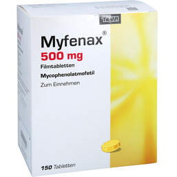 Abbildung: Myfenax 500 mg Filmtabletten 150 St, Filmtabletten PZN 16530674