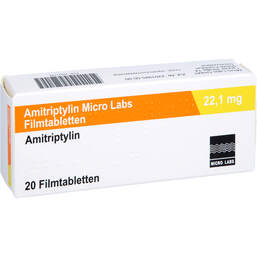 Abbildung: Amitriptylin Micro Labs 22,1 mg Filmtabletten 20 St, Filmtabletten PZN 16531739