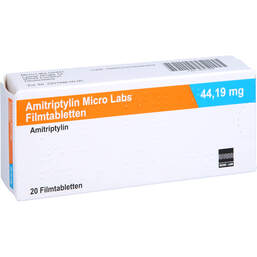 Abbildung: Amitriptylin Micro Labs 44,19 mg Filmtabletten 20 St, Filmtabletten PZN 16531768