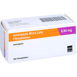 Abbildung: Amitriptylin Micro Labs 8,84 mg Filmtabletten 100 St, Filmtabletten PZN 16531811