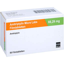 Abbildung: Amitriptylin Micro Labs 66,29 mg Filmtabletten 50 St, Filmtabletten PZN 16531834