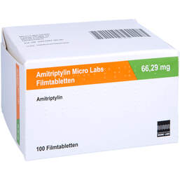 Abbildung: Amitriptylin Micro Labs 66,29 mg Filmtabletten 100 St, Filmtabletten PZN 16531863