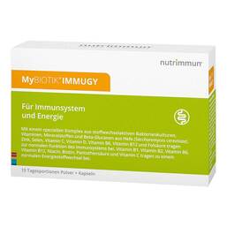 Abbildung: Mybiotik Immugy Kombipackung 15x2 g + 30 Kapseln 1 St, Kombipackung PZN 16537423