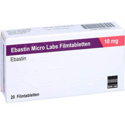 Abbildung: Ebastin Micro Labs 10 mg Filmtabletten 20 St, Filmtabletten PZN 16568530