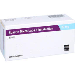 Abbildung: Ebastin Micro Labs 20 mg Filmtabletten 50 St, Filmtabletten PZN 16568582
