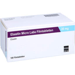 Abbildung: Ebastin Micro Labs 20 mg Filmtabletten 100 St, Filmtabletten PZN 16568599