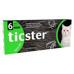 Abbildung: Ticster Spot-on Lösung z.Auftropf.für Katzen bis 4 kg Lösung, 6X0.4 ml PZN 16570165