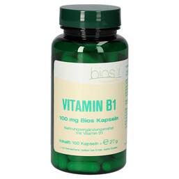 Abbildung: Vitamin B1 100 mg Bios Kapseln Kapseln, 100 St PZN 16571650