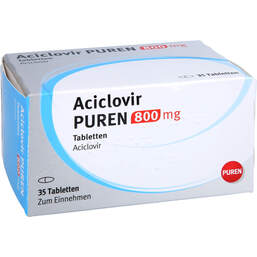 Abbildung: Aciclovir Puren 800 mg Tabletten 35 St, Tabletten PZN 16577486