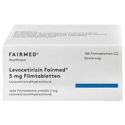 Abbildung: Levocetirizin Fairmed 5 mg Filmtabletten Filmtabletten, 100 St PZN 16580784