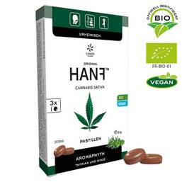 Abbildung: Hanf Bio Pastillen Thymian + Minze Pastillen, 24 St PZN 16581996
