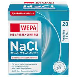 Abbildung: Wepa Inhalationslösung Nacl 0,9% Inhalationslösung, 20X5 ml PZN 16582731