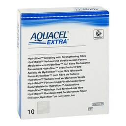 Abbildung: Aquacel Extra 10x10 cm Verband 10 St, Kompressen PZN 16595001