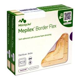 Abbildung: Mepilex Border Flex Schaumverband haft.7,5x7,5 cm 10 St, Verband PZN 16596035