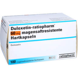 Abbildung: Duloxetin-ratiopharm 60 mg magensaftresistent Hartkapseln  100 St, Magensaftresistente Hartkapseln PZN 16599223