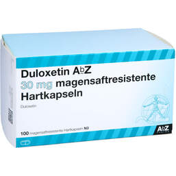 Abbildung: Duloxetin AbZ 30 mg magensaftresistent Hartkapseln 100 St, Magensaftresistente Hartkapseln PZN 16599743