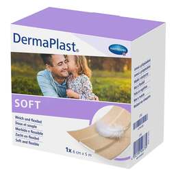 Abbildung: Dermaplast Soft Pflaster 6 cmx5 m 1 St, Pflaster PZN 16600067