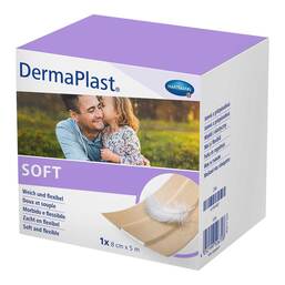 Abbildung: Dermaplast Soft Pflaster 8 cmx5 m 1 St, Pflaster PZN 16600073