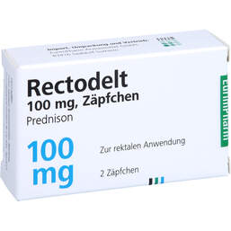 Abbildung: Rectodelt 100 mg Zäpfchen 2 St, Suppositorien PZN 16605248
