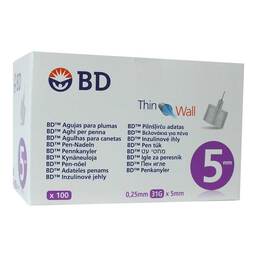 Abbildung: BD Thin Wall Pen-Nadeln 0,25 31 Gx5 mm 100 St, Kanüle PZN 16605308