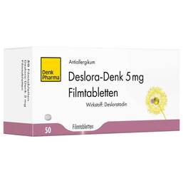 Abbildung: Deslora-Denk 5 mg Filmtabletten Filmtabletten, 50 St PZN 16606182