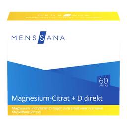 Abbildung: Magnesiumcitrat + D direkt Menssana Pulver Pulver, 60 St PZN 16613851