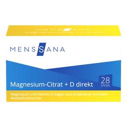 Abbildung: Magnesiumcitrat + D direkt Menssana Pulver 28 St, Pulver PZN 16613868