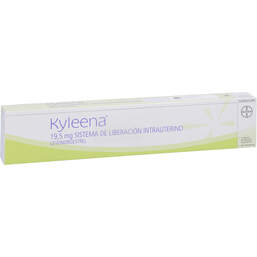 Abbildung: Kyleena 19,5 mg intrauterin.Wirkstofffreisetz.System 1X1 St, Intrauterinpessar PZN 16617085