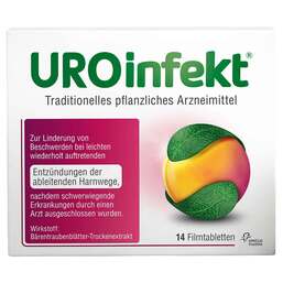 Abbildung: Uroinfekt 864 mg Filmtabletten Filmtabletten, 14 St PZN 16622123