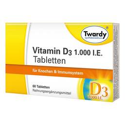 Abbildung: Vitamin D3 1.000 I.E. Tabletten Tabletten, 60 St PZN 16623358