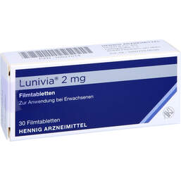 Abbildung: Lunivia 2 mg Filmtabletten 30 St, Filmtabletten PZN 16627014