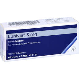 Abbildung: Lunivia 3 mg Filmtabletten 30 St, Filmtabletten PZN 16627066