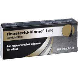 Abbildung: Finasterid-biomo 1 mg Filmtabletten 28 St, Filmtabletten PZN 16627304