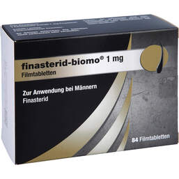 Abbildung: Finasterid-biomo 1 mg Filmtabletten 84 St, Filmtabletten PZN 16627327