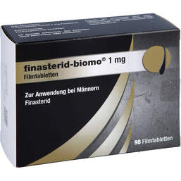 Abbildung: Finasterid-biomo 1 mg Filmtabletten 98 St, Filmtabletten PZN 16627333
