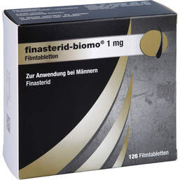 Abbildung: Finasterid-biomo 1 mg Filmtabletten 126 St, Filmtabletten PZN 16627362