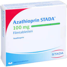 Abbildung: Azathioprin STADA 100 mg Filmtabletten 100 St, Filmtabletten PZN 16653193
