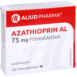 Abbildung: Azathioprin AL 75 mg Filmtabletten 100 St, Filmtabletten PZN 16654643