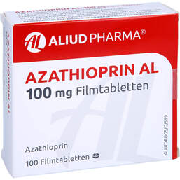 Abbildung: Azathioprin AL 100 mg Filmtabletten 100 St, Filmtabletten PZN 16654672