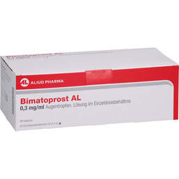Abbildung: Bimatoprost AL 0,3 mg / ml Atr Lösung i.Einzeldosisbeh. 90X0.4 ml, Augentropfen PZN 16657179