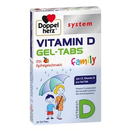 Abbildung: Doppelherz Vitamin D Gel-Tabs family system Kautabletten, 30 St PZN 16661643