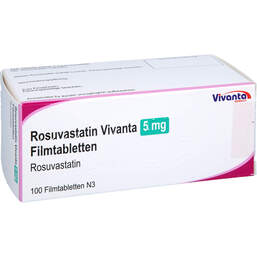 Abbildung: Rosuvastatin Vivanta 5 mg Filmtabletten 100 St, Filmtabletten PZN 16663228