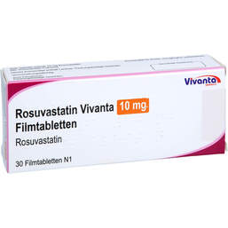 Abbildung: Rosuvastatin Vivanta 10 mg Filmtabletten 30 St, Filmtabletten PZN 16663234