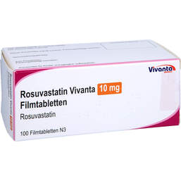Abbildung: Rosuvastatin Vivanta 10 mg Filmtabletten 100 St, Filmtabletten PZN 16663240