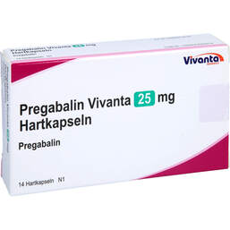 Abbildung: Pregabalin Vivanta 25 mg Hartkapseln 14 St, Hartkapseln PZN 16663464