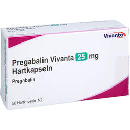 Abbildung: Pregabalin Vivanta 25 mg Hartkapseln 56 St, Hartkapseln PZN 16663470