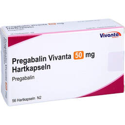 Abbildung: Pregabalin Vivanta 50 mg Hartkapseln 56 St, Hartkapseln PZN 16663501