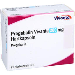 Abbildung: Pregabalin Vivanta 200 mg Hartkapseln 21 St, Hartkapseln PZN 16663642