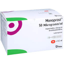 Abbildung: Monoprost 50 Mikrogramm / ml Augentropfenin Einzeldosen 90X0.2 ml, Einzeldosispipetten PZN 16665150