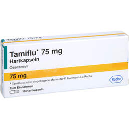 Abbildung: Tamiflu 75 mg Hartkapseln 10 St, Hartkapseln PZN 16674746